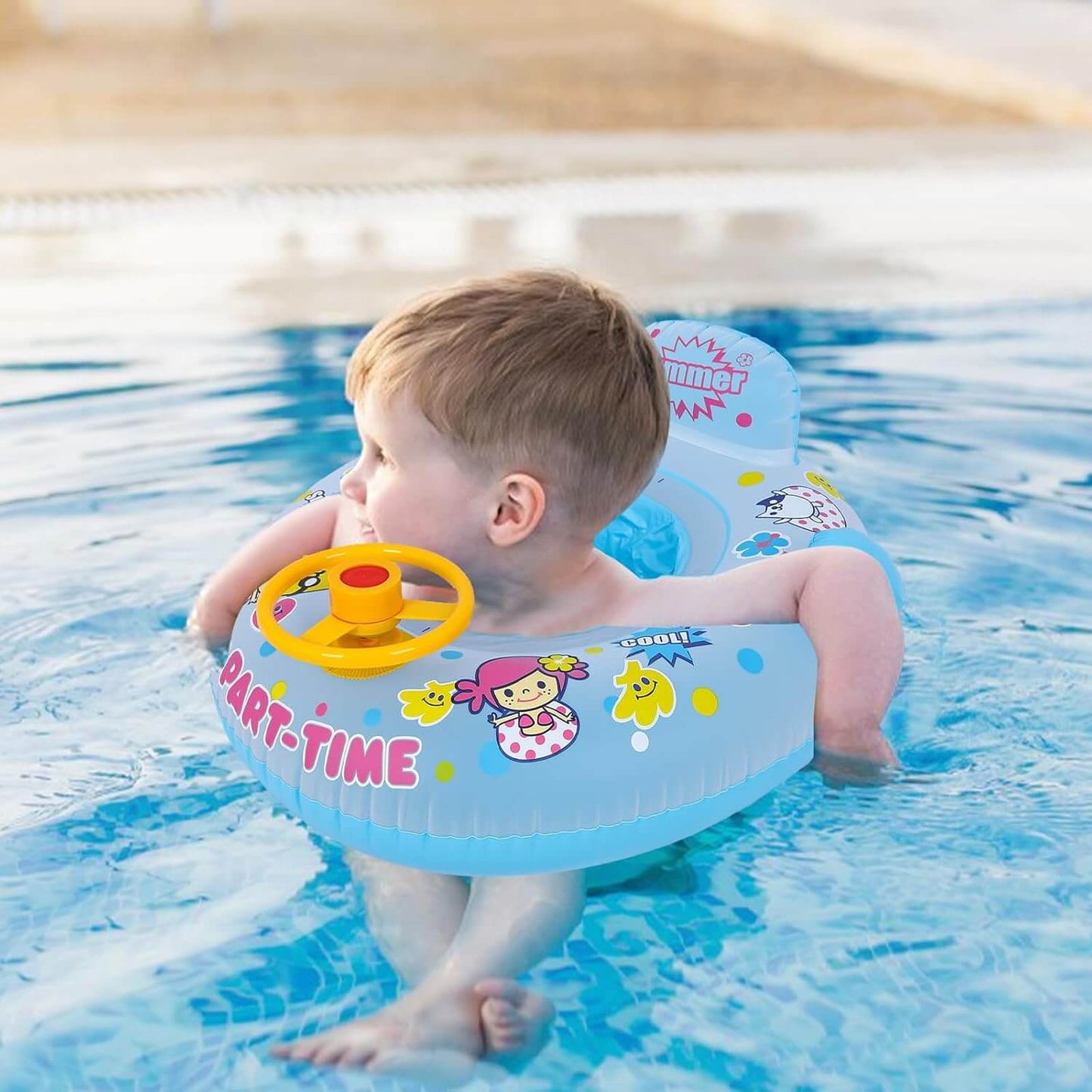Bouee bebe a volant piscine