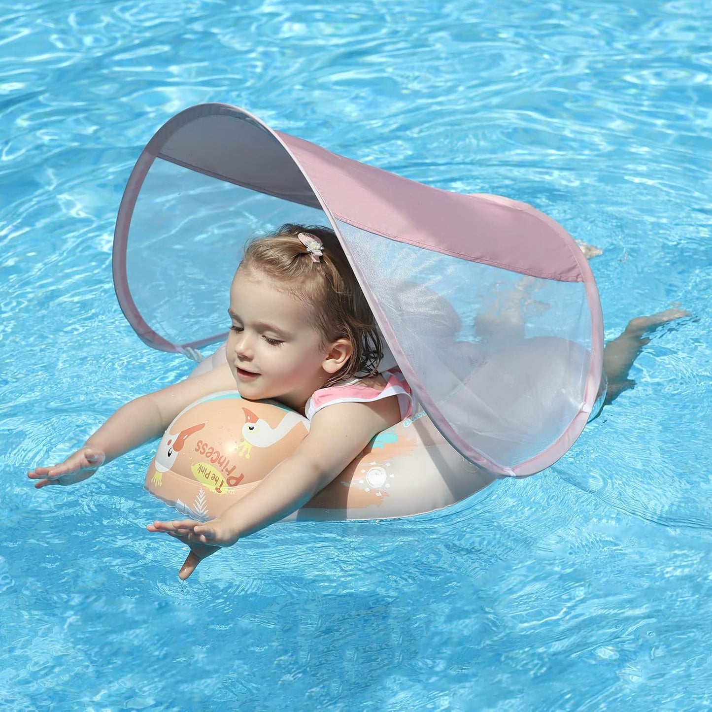Bouée Gonflable à Ombrelle Anti UV pour Bébé | Sunsplash