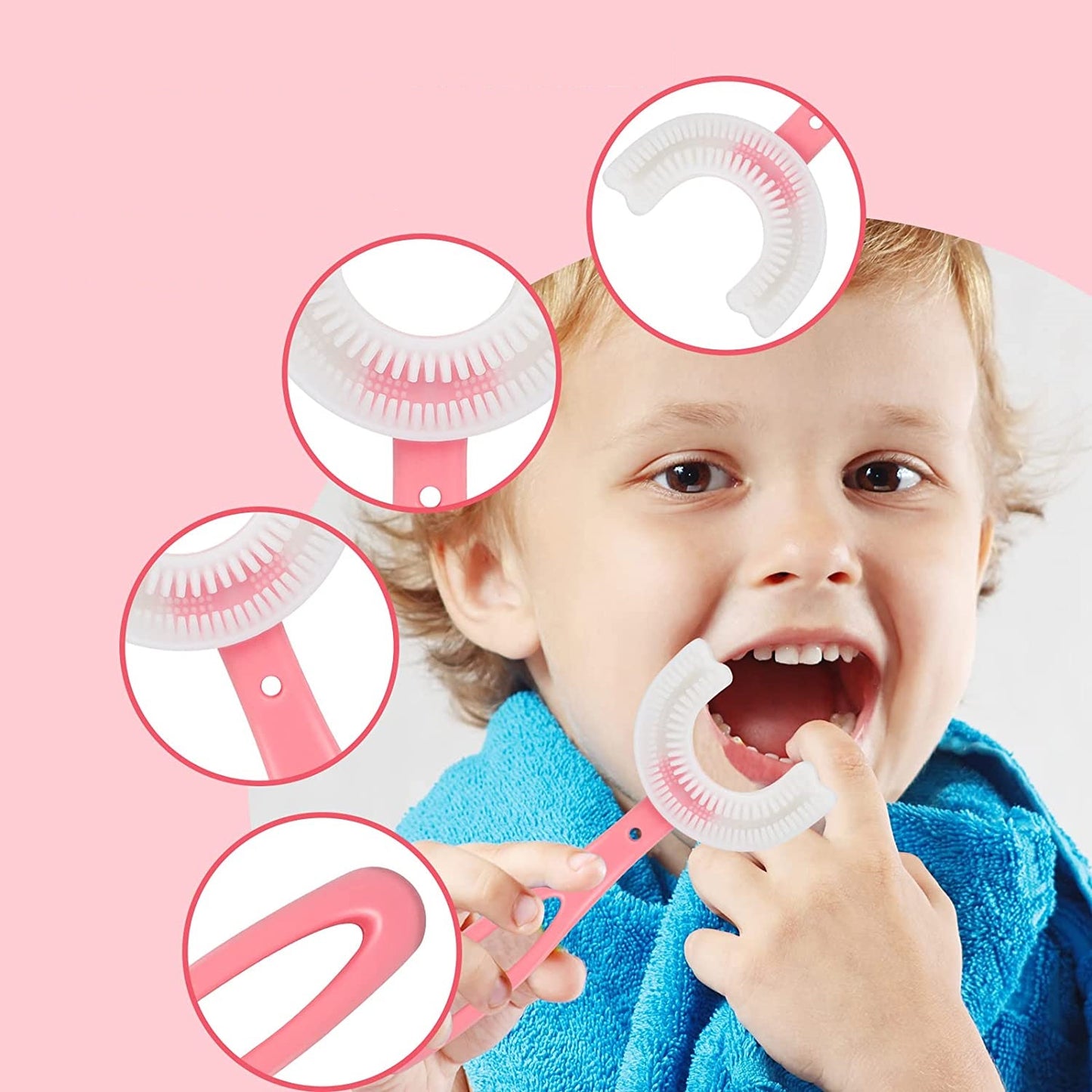 Brosse à Dents en U pour enfants Bleu - Mon Adorable Bébé