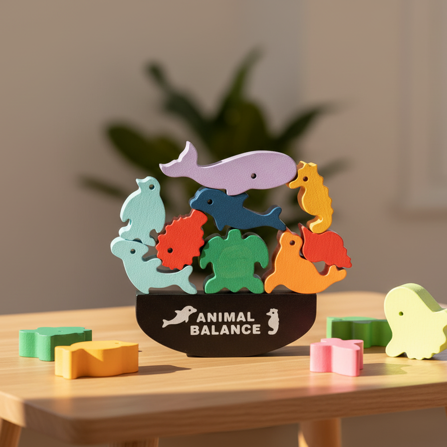 Jeux en bois de construction de blocs d'équilibre | BuildJoy