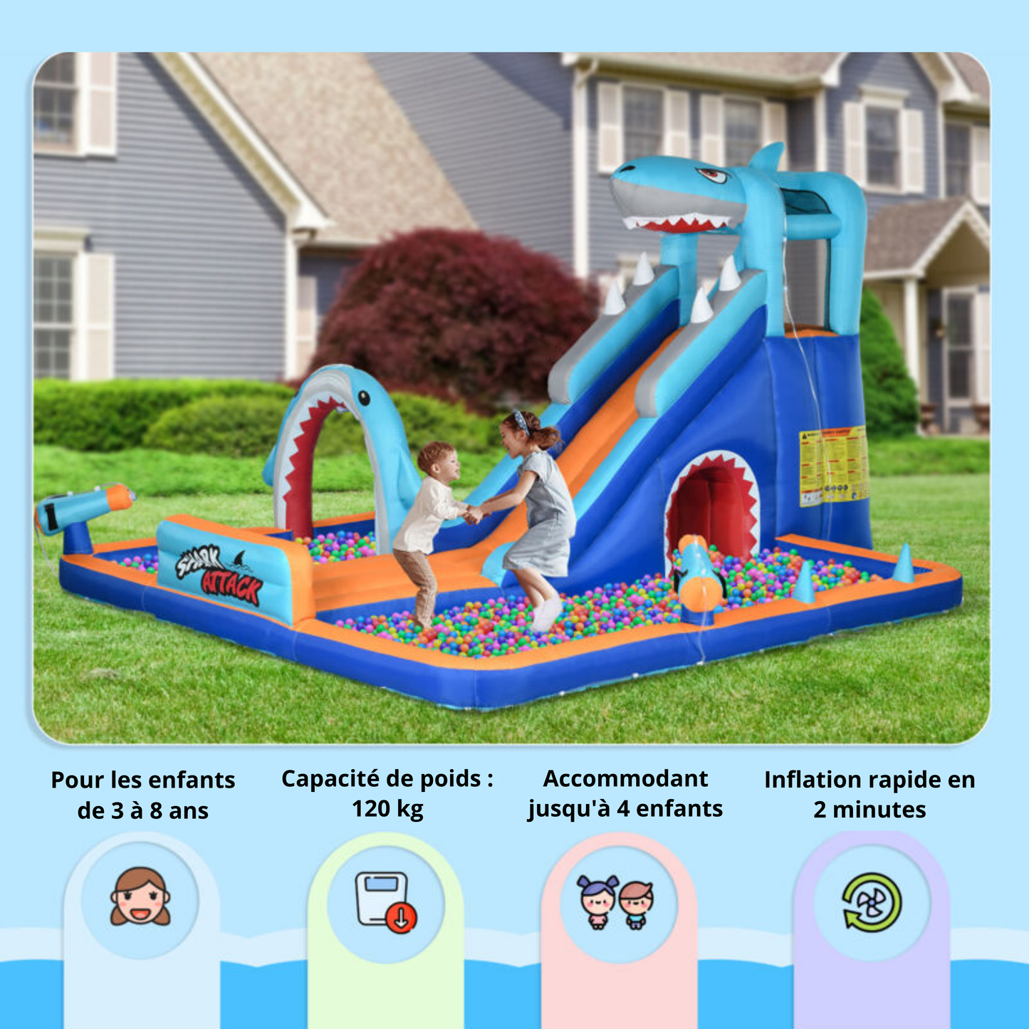 Chateau gonflable 6 en 1 | HexaJoy
