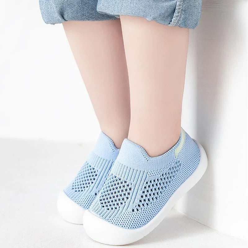 Chaussures Bébé en Maille Respirante Bleu