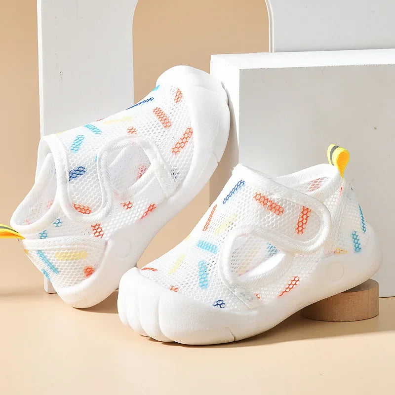 Chaussures en Maille Respirante pour Bébé - chaussures blanches