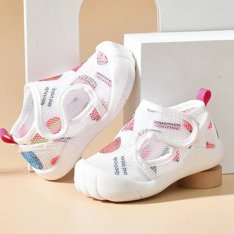 Chaussures en Maille Respirante pour Bébé - chaussures roses