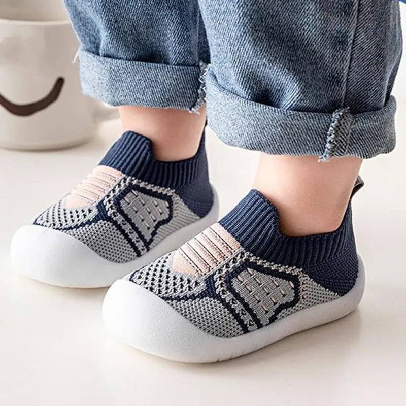 Chaussures Souples Respirantes pour Bébé bleu