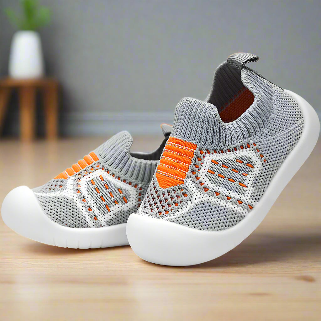 Chaussures Souples Respirantes pour Bébé gris