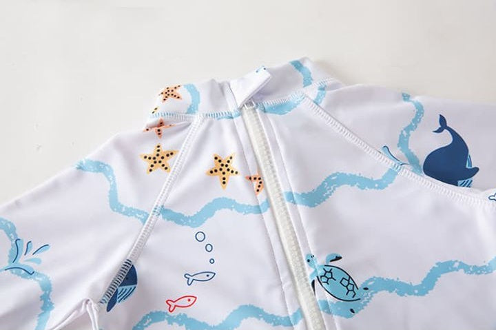 Combinaison Anti Uv Bébé pour Garçon et Fille à Motif d'Animaux - Mon Adorable Bébé