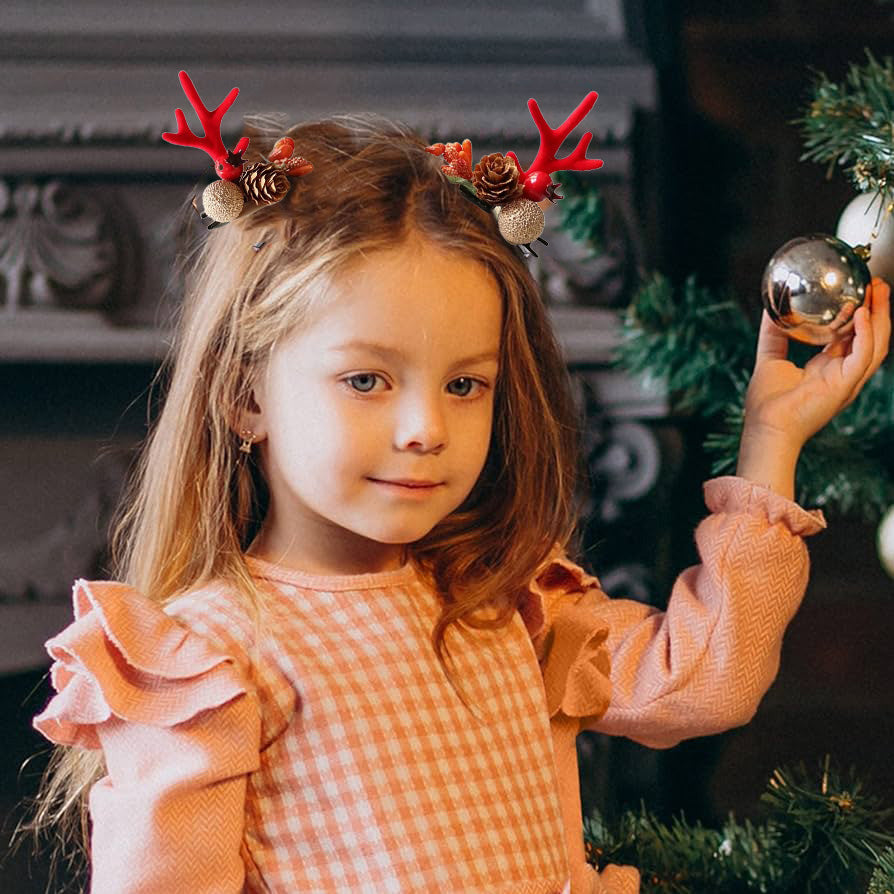 Pinces à cheveux de Noël pour Filles - Mon Adorable Bébé