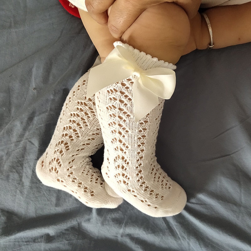 Chaussettes Hautes à Papillon pour Bébé Fille - Mon Adorable Bébé