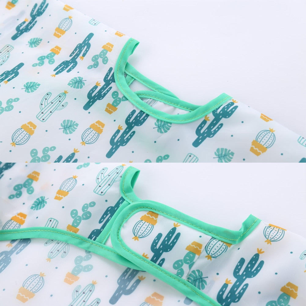 Bavoir Bébé Imperméable à Manches Longues avec Adorables Motifs pour Enfants - Mon Adorable Bébé