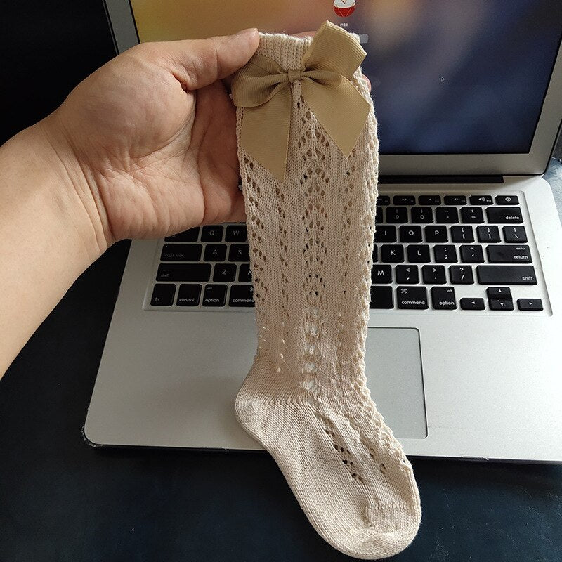 Chaussettes Hautes à Papillon pour Bébé Fille - Mon Adorable Bébé