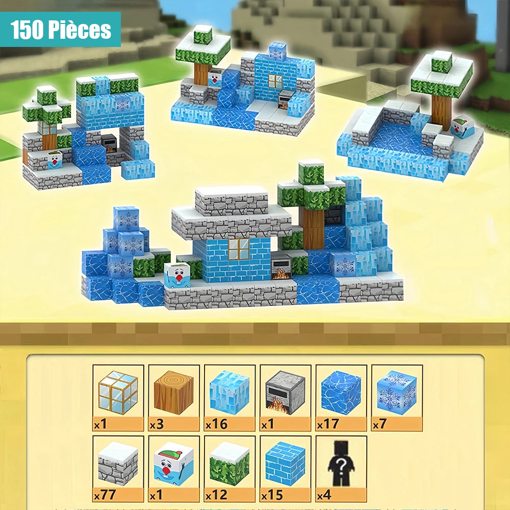 Jeu de Blocs magnetiques 150 pieces