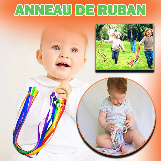 Jouet d'Anneau à Rubans Multicolore Montessori