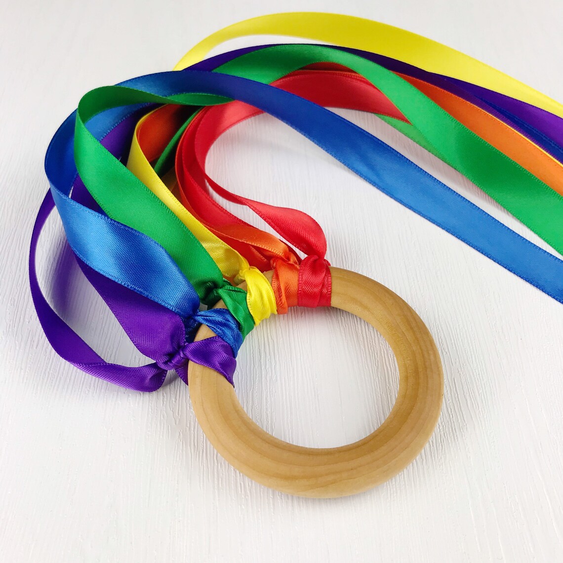 Jouet d'Anneau à Rubans Multicolore Montessori