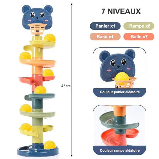 Jouet de Tour à Balle 7 Niveaux - Montessori Mon Adorablé Bébé