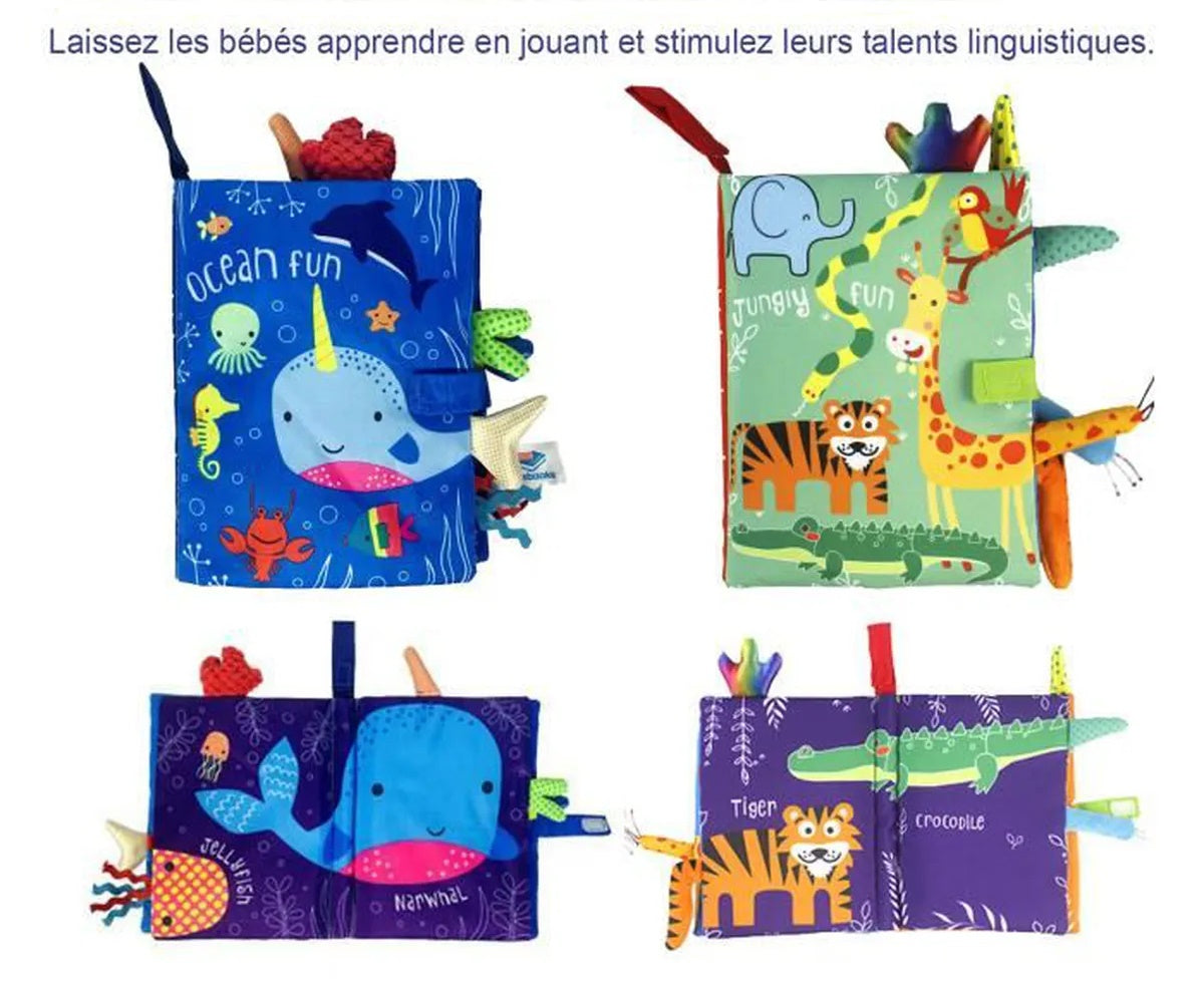 Livre en tissu d'apprentissage de l'anglais pour bébé