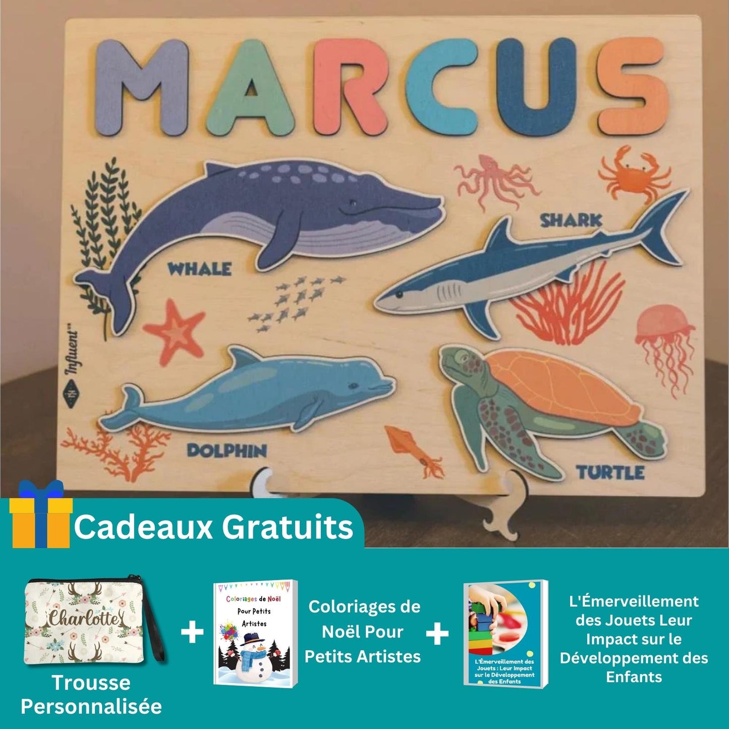 Puzzle en Bois avec Prénom Personnalisé