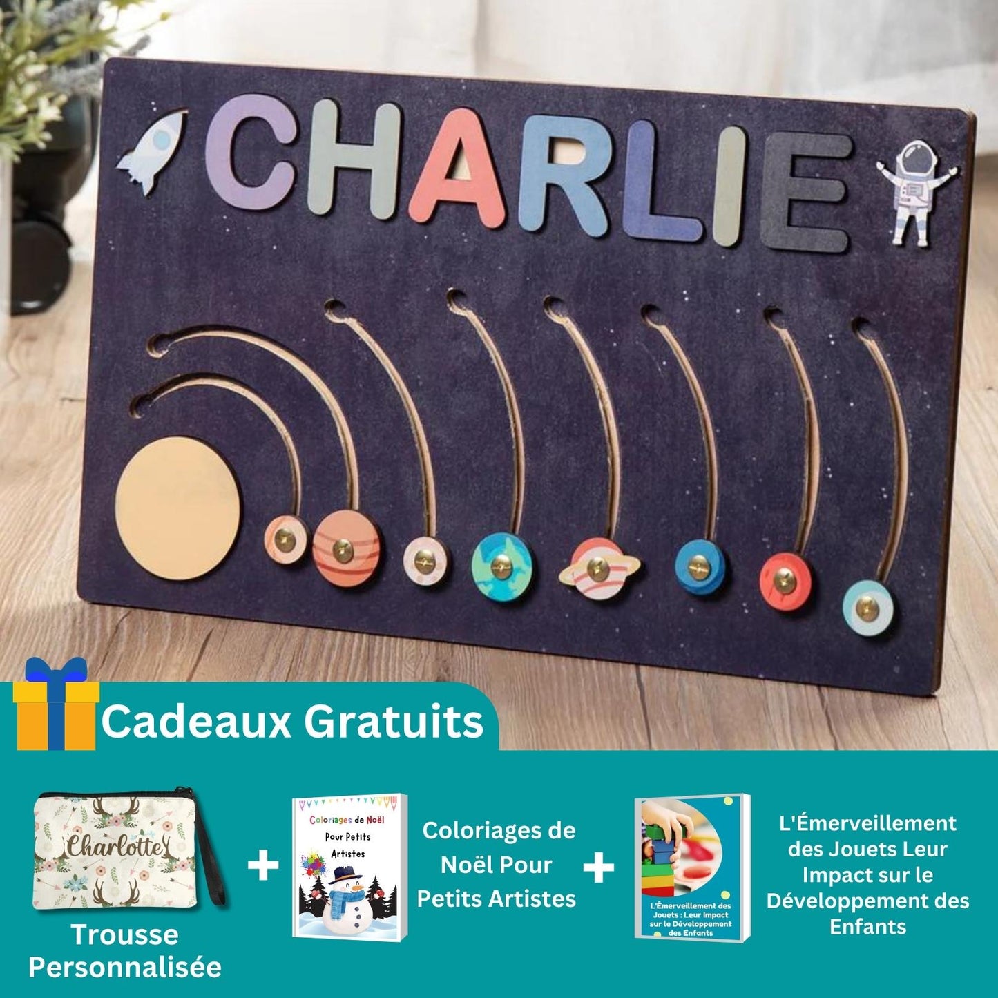 Puzzle en Bois avec Prénom Personnalisé