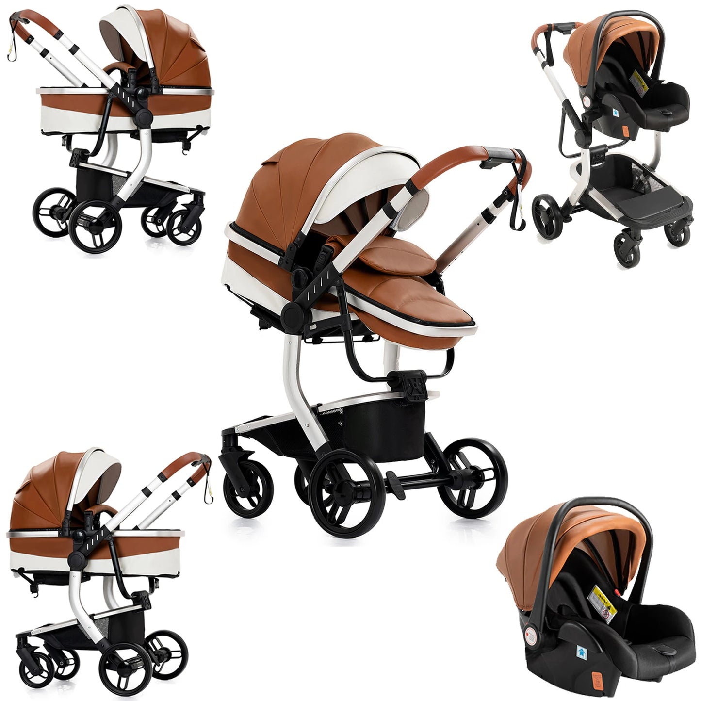 Poussette bébé en cuir | LeatherLuxe