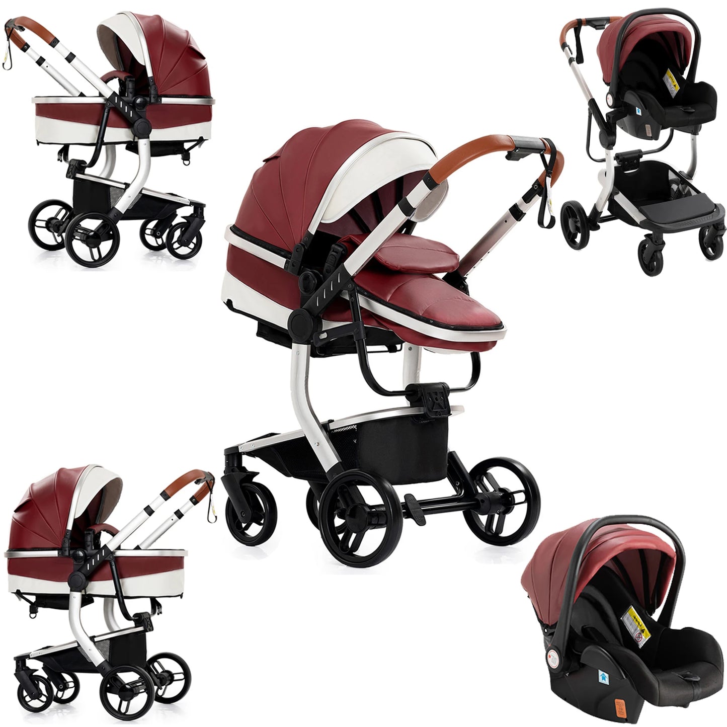 Poussette bébé en cuir | LeatherLuxe