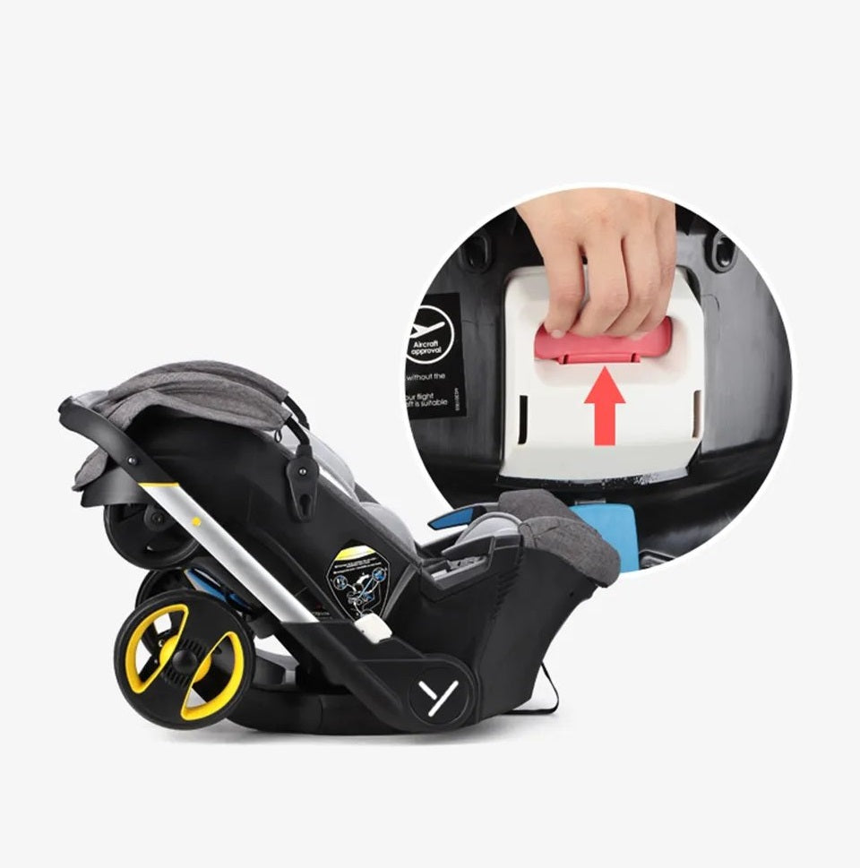 Poussette Siège-Auto Pliable Multifonctionnelle
