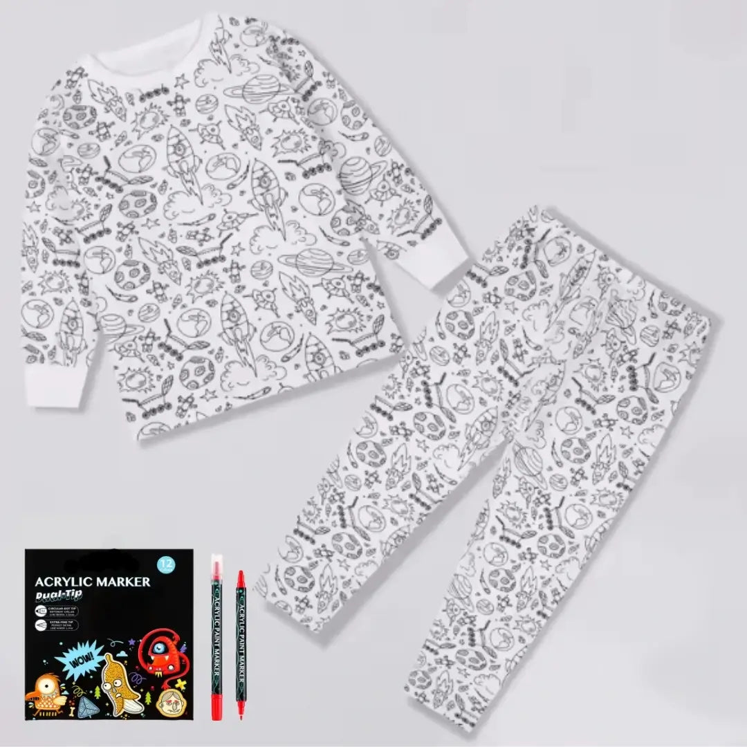 Pyjama Coloriage Enfant espace