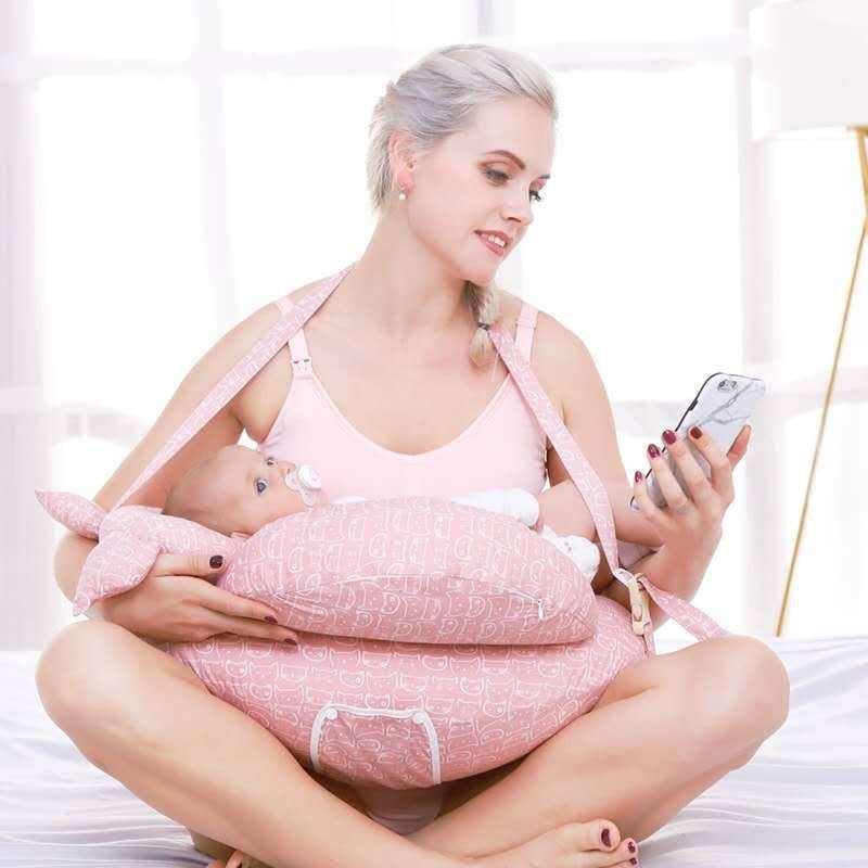 Coussin Allaitement Portable à motif d'animaux pour Bébé - Mon Adorable Bébé