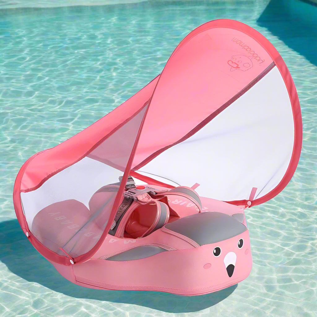bouée à ombrelle pour bébé flamant rose - Mon Adorable Bébé