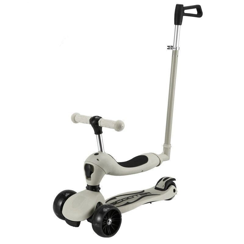 Trottinette Scooter Pliable pour Enfants Gris - Mon Adorable Bébé