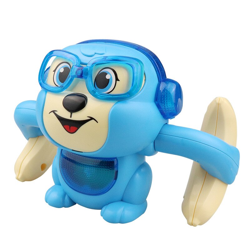 Jouet Musical de Singe Culbuteur pour Bébé Bleu - Mon Adorable Bébé