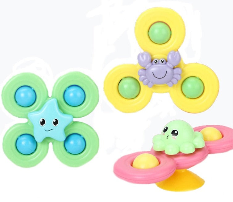 Ventouse Spinner pour Bébé | Pack de 3 Jouets - Mon Adorable Bébé