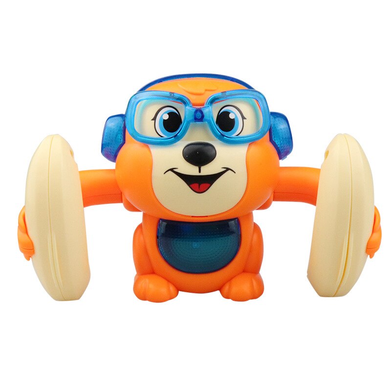 Jouet Musical de Singe Culbuteur pour Bébé Orange - Mon Adorable Bébé
