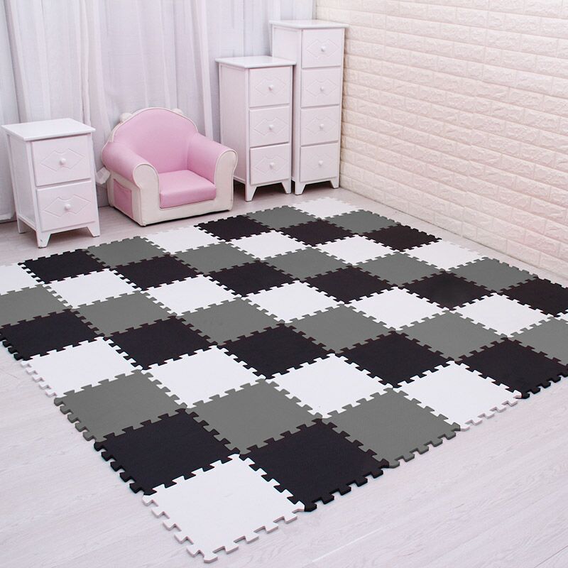 Tapis de Jeu Puzzle Mousse pour Bébé noir gris - Mon Adorable Bébé