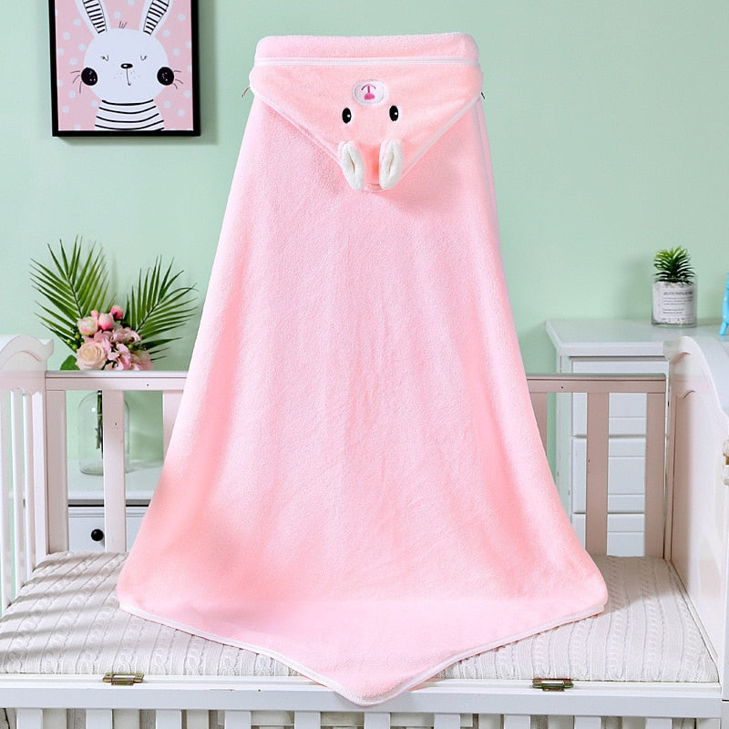 Cape de Bain Bébé à Motif d'animaux lapin - Mon Adorable Bébé