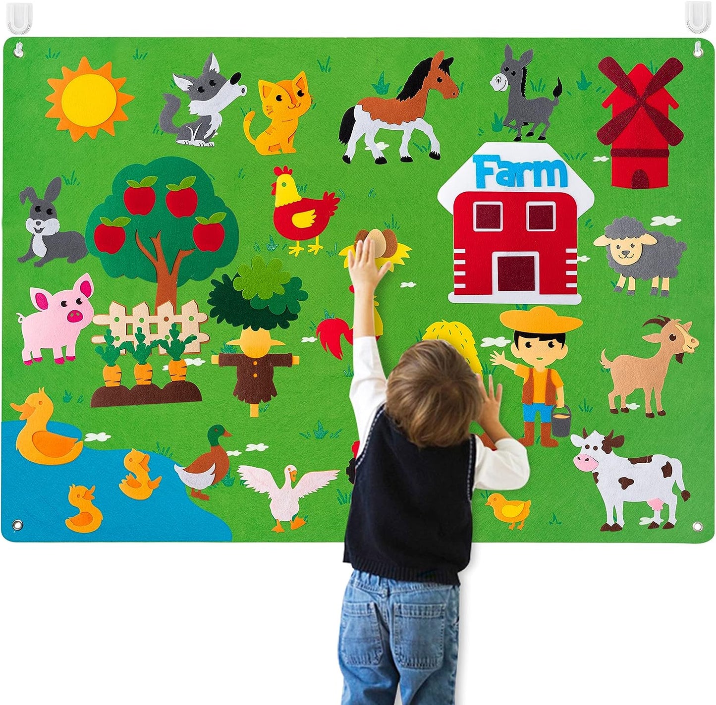 Tableau en Feutre de Ferme pour Enfants - Mon Adorable Bébé