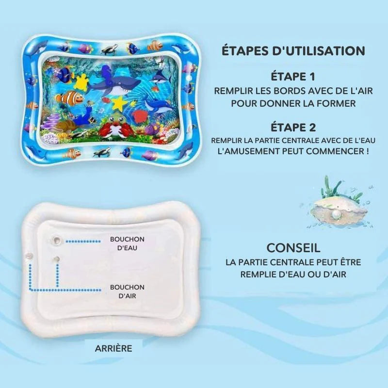 Tapis d'Éveil Sensoriel à Eau pour Bébé - Mon Adorable Bébé