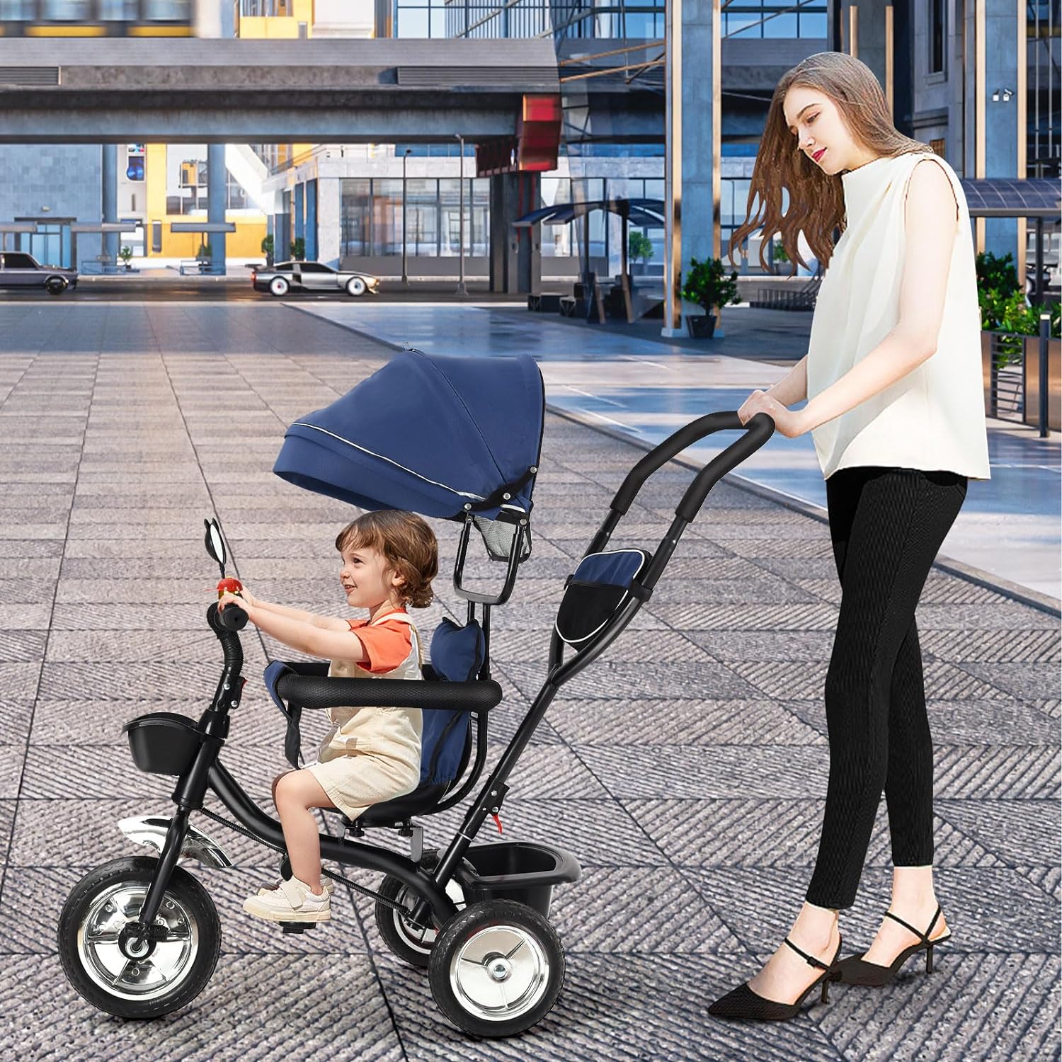Tricycle évolutif pour bébé ou enfant OHMG - Gris - 3 roues - A partir Tricycle évolutif pour bébé ou enfant OHMG - Gris - 3 roues - A partir