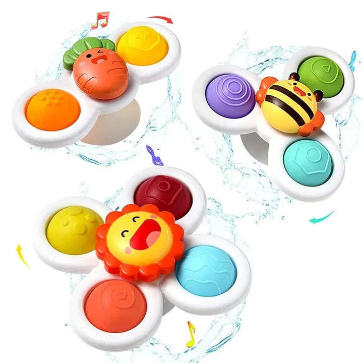 Ventouse Spinner pour Bébé | Pack de 3 Jouets