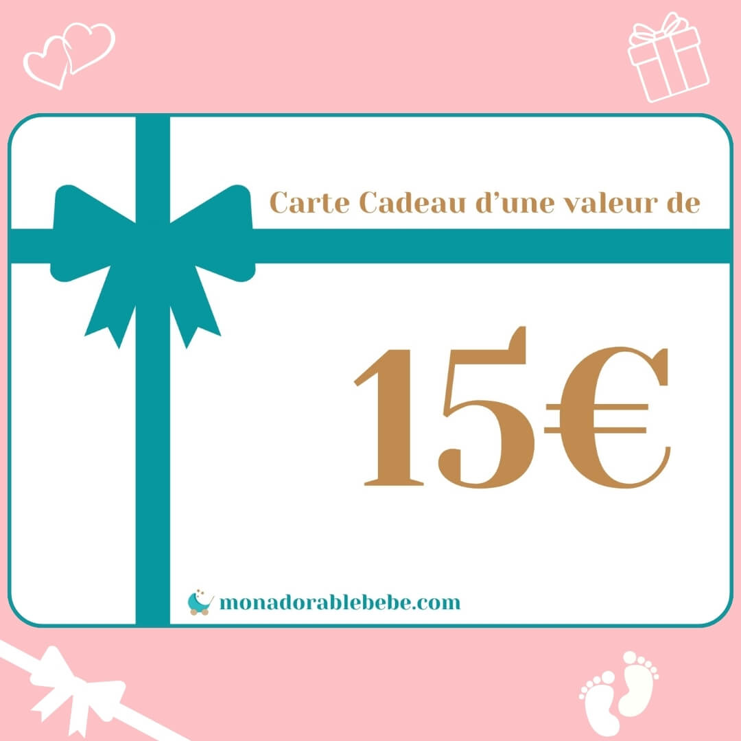 carte cadeau 15 euros mon adorable bebe