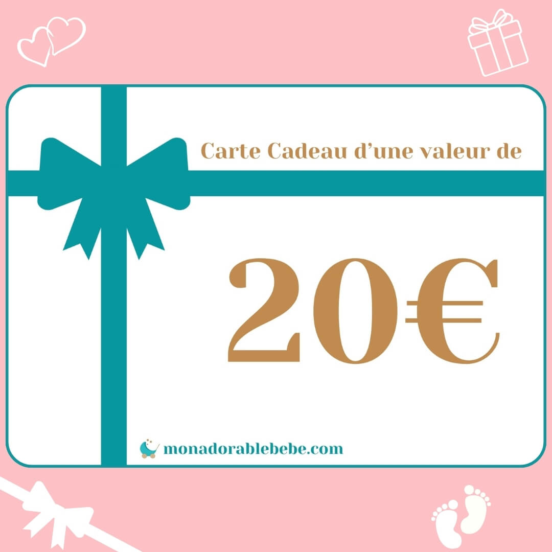 carte cadeau 20 euros mon adorable bebe