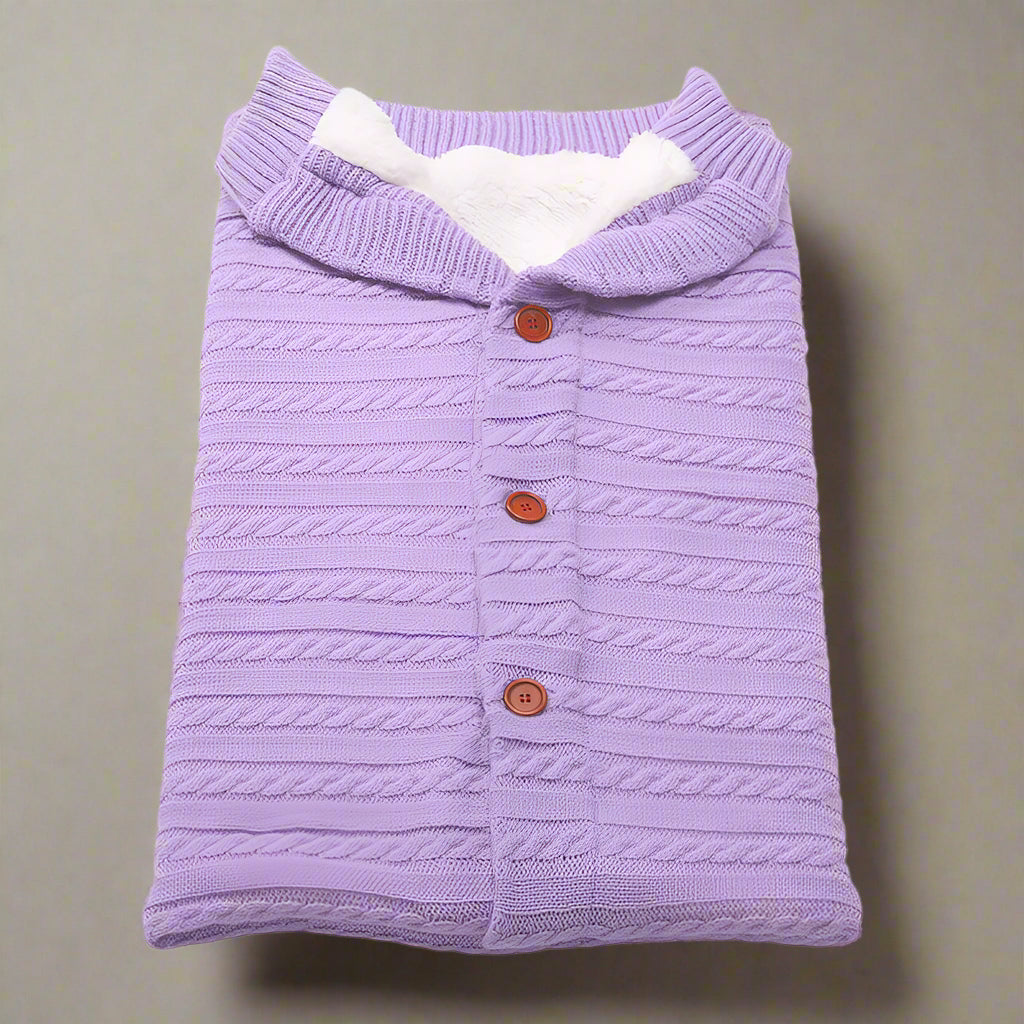chanceliere-tricot-pour-bébé-violet