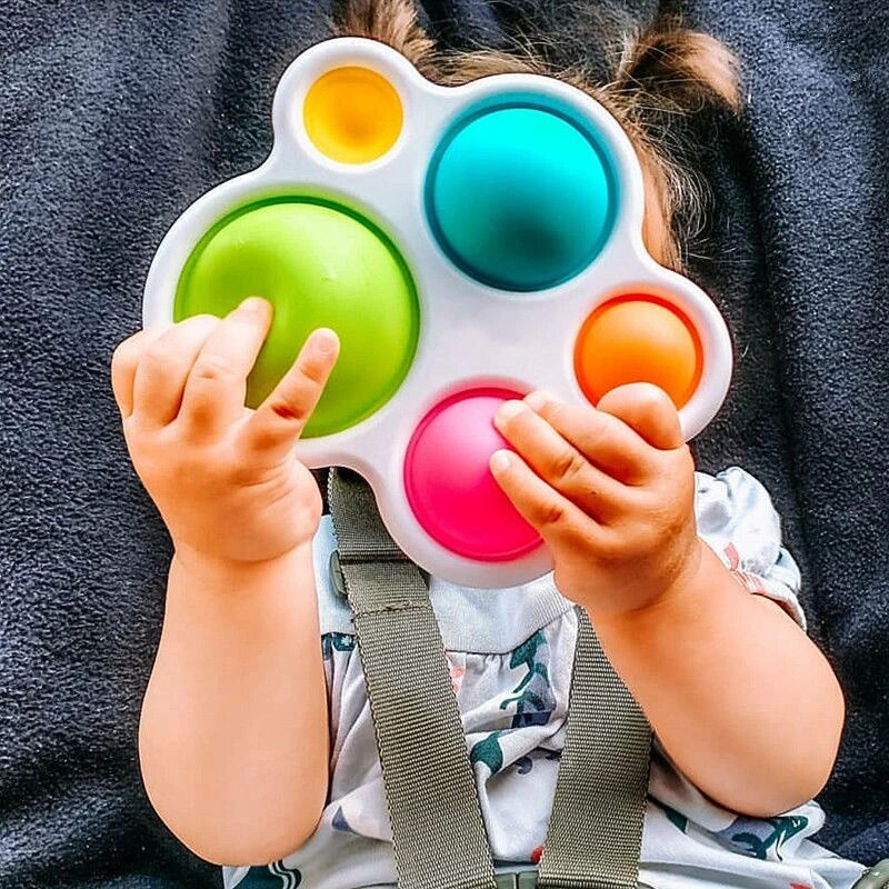 Jouet Sensoriel à Bulles de Poussée Montessori - Mon Adorable Bébé