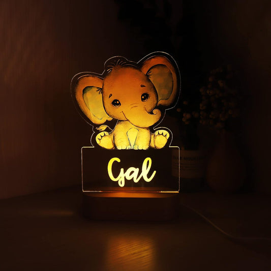 Veilleuse Bébé Personnalisée à Motifs d'Animaux Adorables : Éclairez Les Rêves de Votre Bébé