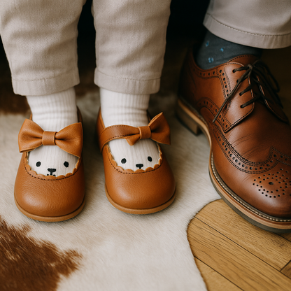 Chaussure bebe fille à nœud papillon
