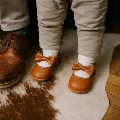Chaussure bebe fille à nœud papillon