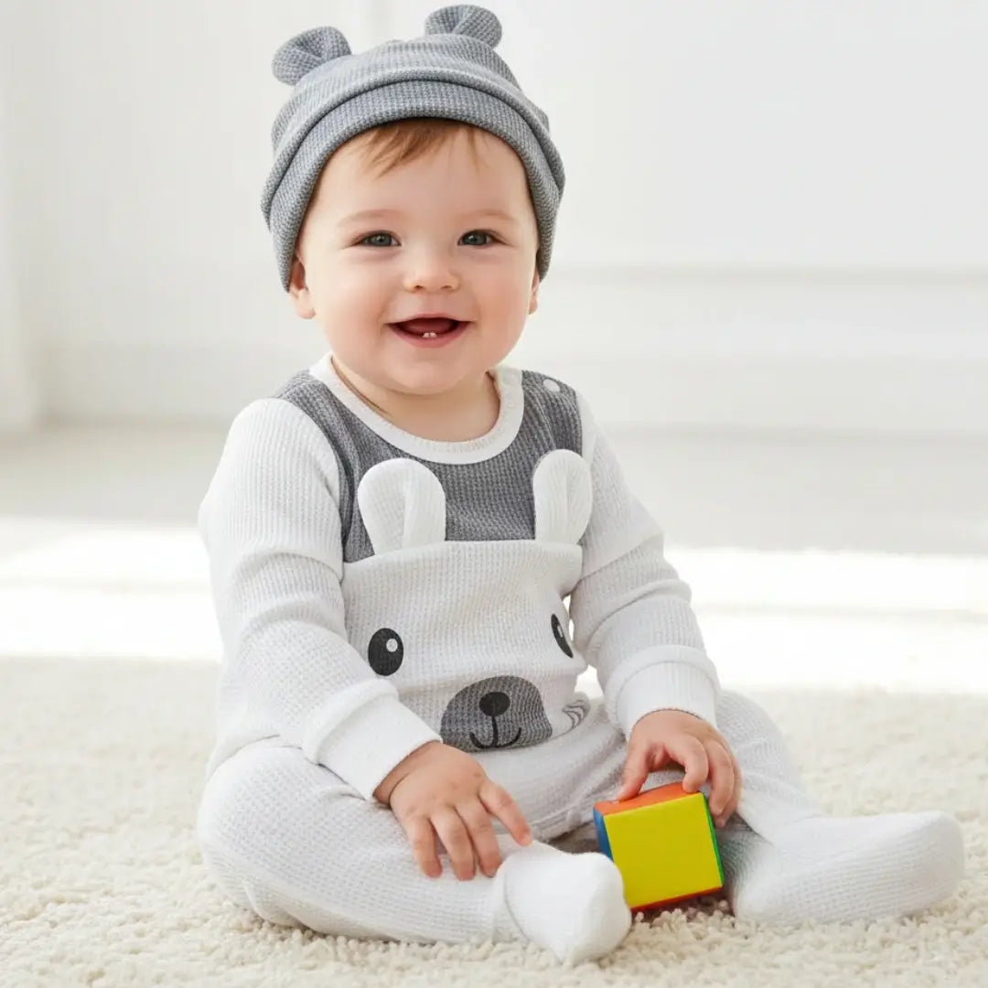 Barboteuse bébé à oreilles d'ours