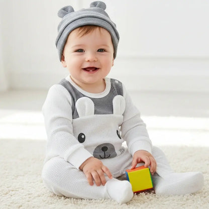 Barboteuse bébé à oreilles d'ours