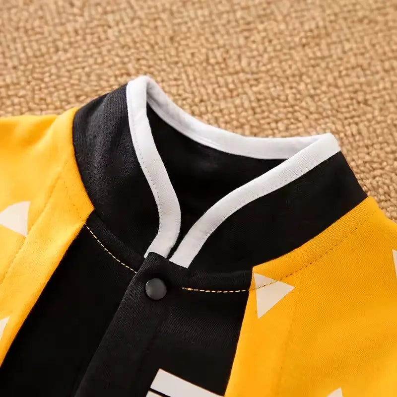 Barboteuse Tueur de Démons pour bébé Zenitsu cou