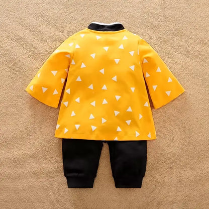 Barboteuse Tueur de Démons pour bébé Zenitsu dos