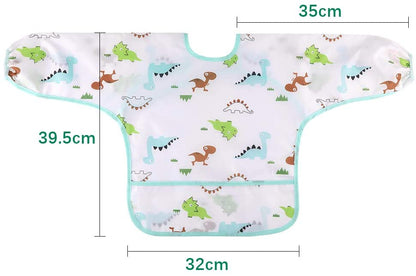 Bavoir Bébé Imperméable à Manches Longues avec Adorables Motifs pour Enfants Dimensions - Mon Adorable Bébé